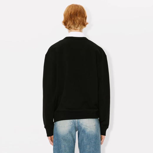 KENZO 高田贤三 男士虎头徽标贴花棉质长袖卫衣 黑色 FE68 SW106 4MF 99J 商品图2