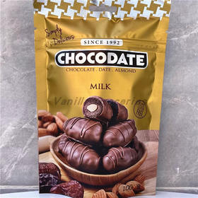 迪拜特酷巧之约椰枣扁桃仁夹心牛奶巧克力100g