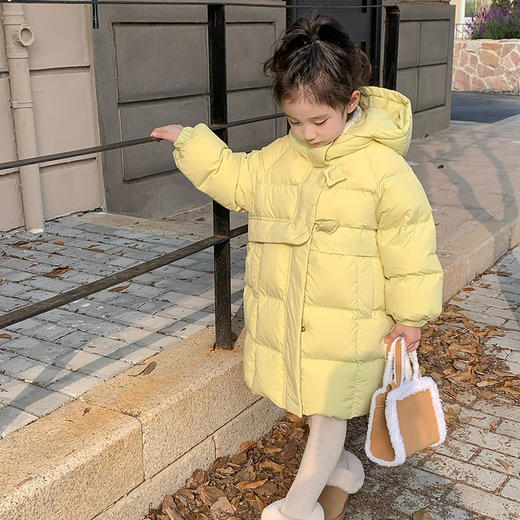 【YW】无忧购儿童韩版休闲小方块中长款羽绒服外套2410（截单后7天发货) 商品图7