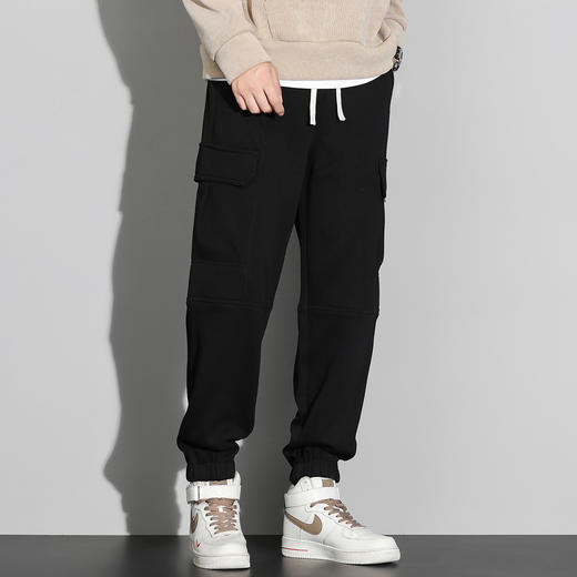 【新款DQ】大依优型大码束脚工装裤休闲长裤男舒适休闲简约百搭加肥加大男装潮款 商品图3