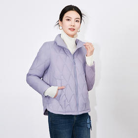 【高货wl】全新升级【铂金会员367/天猫499/差价132】(14842) 洛诗琳2024冬季新款立领简约时尚休闲保暖轻薄短款羽绒服