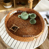 【橙色】娜家高品质藤编茶盘 商品缩略图1
