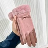 手套冬天女加绒加厚保暖可爱麂皮绒女士骑行防寒骑车防风触屏冬季 商品缩略图2