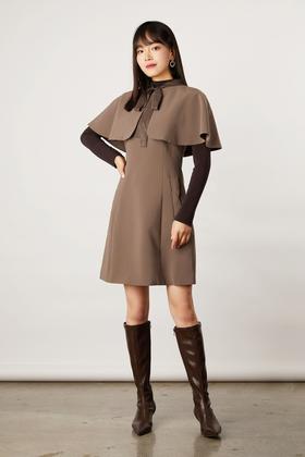 amadella 浪漫优雅咖啡色连衣裙 11168