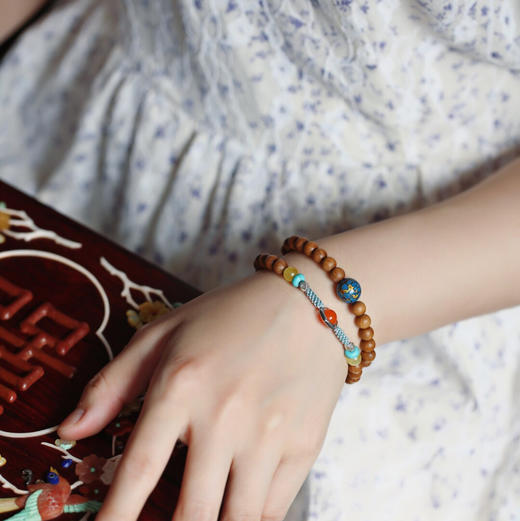 【青山特惠】6mm46颗老山檀原创【星瑶】双圈手串y36 商品图5