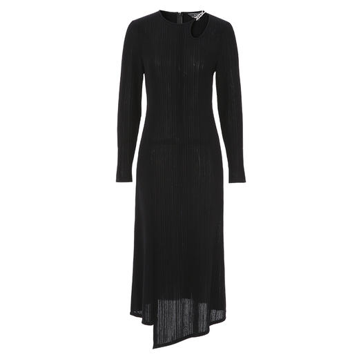 EITIE爱特爱领口镂空下摆不规则设计复古优雅连衣裙7507208 商品图5