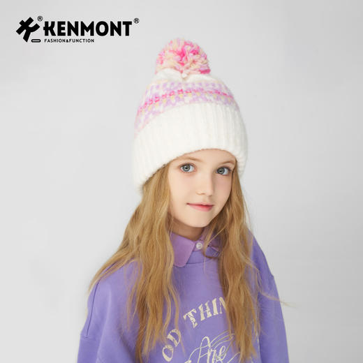 卡蒙儿童花式纱线  提花针织帽KM-4457 商品图6