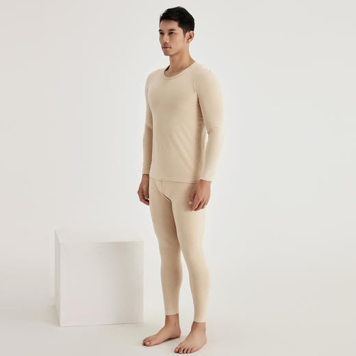 weyo秋冬新款男士200g天然彩棉圆领保暖衣套装B15301+B15402 商品图2