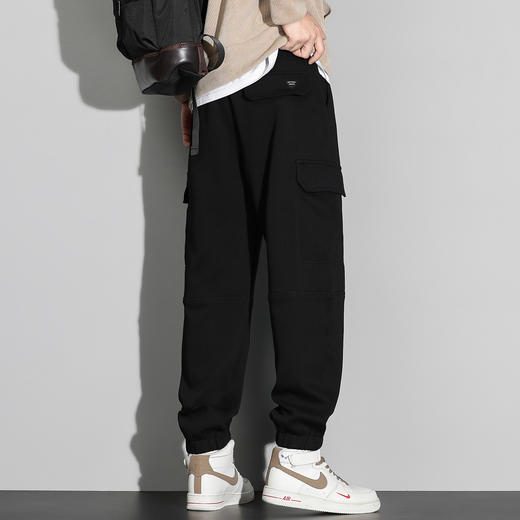 【新款DQ】大依优型大码束脚工装裤休闲长裤男舒适休闲简约百搭加肥加大男装潮款 商品图4