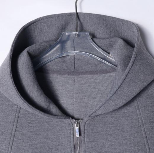 秋季短款美式复古连帽开衫卫衣纯色宽松简约百搭时尚长袖卫衣 商品图2