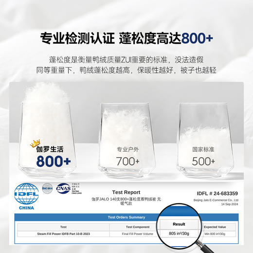 伽罗 JALO 140支800+蓬松度雁鸭绒被 商品图1