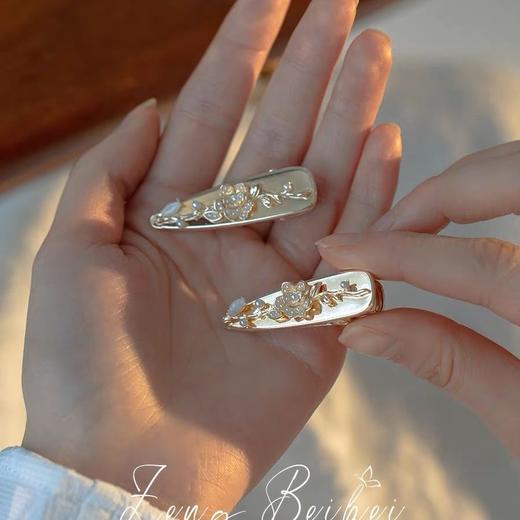 【高颜值法式碎发夹子】复古仙气发卡子女侧边夹，精致小发卡刘海迷你小号鸭嘴夹一字夹QQ 商品图2