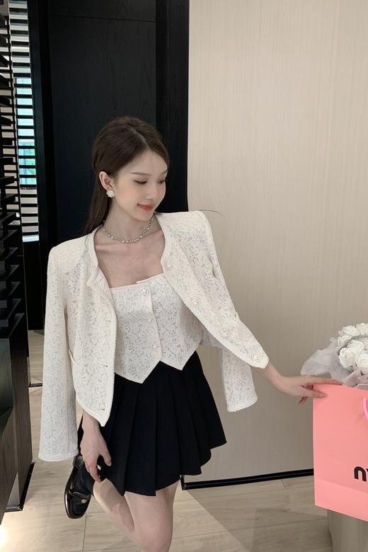 ESTELLICA 高品质珍珠扣小香风两件套 19051 商品图0