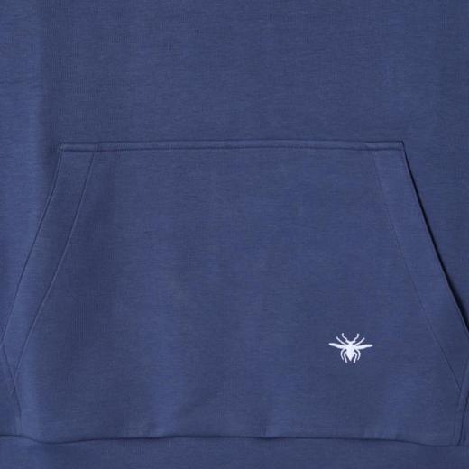 WY495新款时尚个性纯色蜘蛛刺绣连帽套头卫衣休闲情侣宽松上衣潮 商品图3