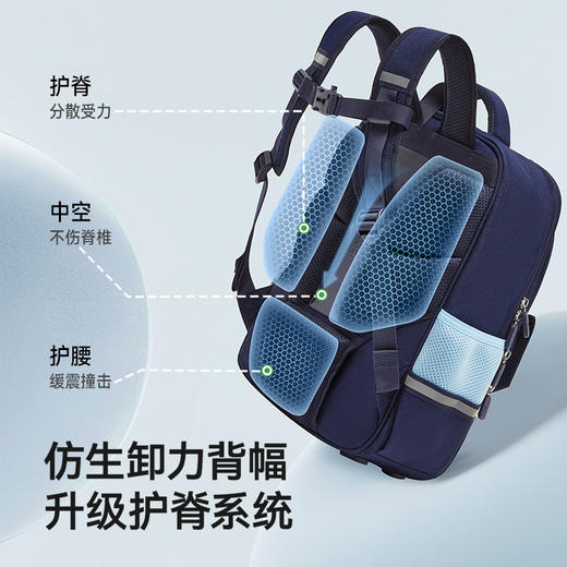 英氏儿童书包多功能减负双肩包中小学生轻便护脊男生女生上学背包 商品图1