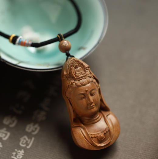 【青山特惠】老山檀【观音】吊坠 立体雕刻 s7 商品图2