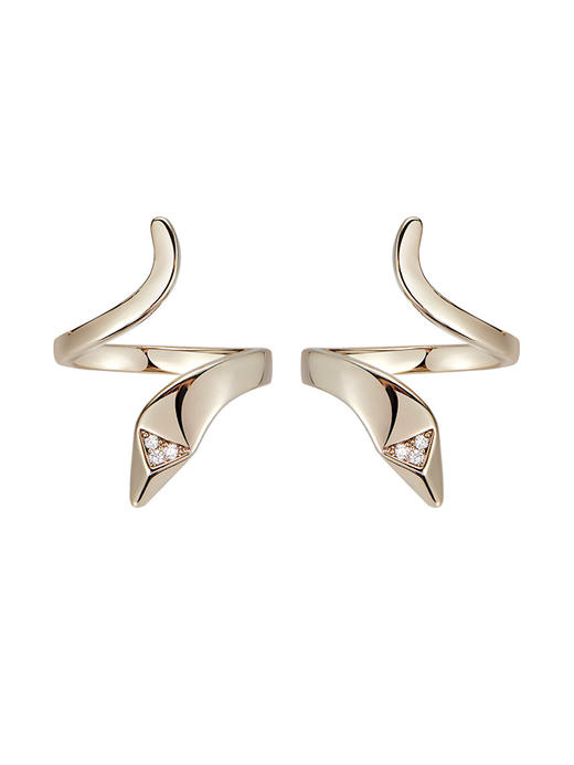 Oflye潮流饰品   欧美小众设计蛇形耳环女高级感冷淡风耳钉简约气质耳饰 商品图4