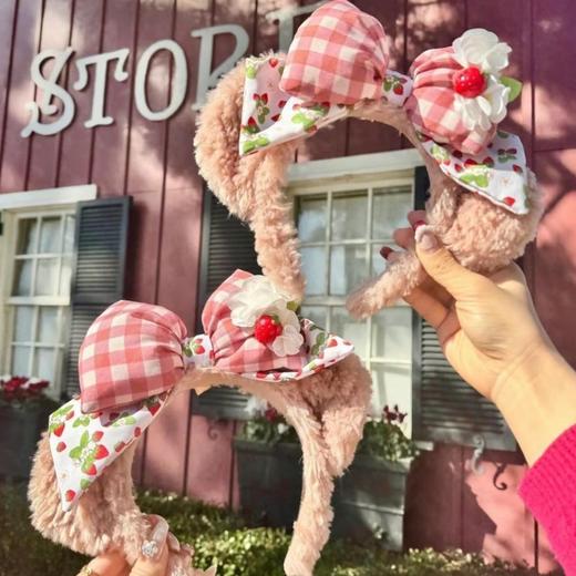 【森系赫本风雪莉可爱蝴蝶结】拍照嘎嘎好看❗️随手拍都出片❗️2025新款ins蝴蝶结发箍可爱少女心，草莓情人节系列送女生礼物头箍QQ新年礼盒年货礼盒 商品图2