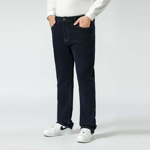 【加绒】【特大码】【新款DMR】大依优型大码男装牛仔裤加肥加大号宽松长裤舒适直筒胖子裤子 商品图4