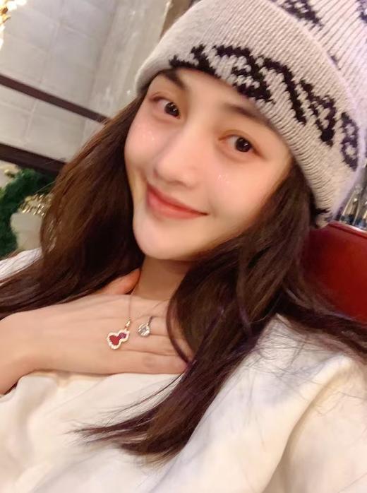 Qee红葫芦麒麟招财福禄项链 戒指 耳钉925镀18K金 商品图8