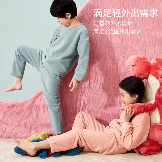 都市丽人秋冬睡衣童装菠萝绒套装家居服杨梅绒长袖长裤套装VH1201 商品图5