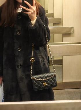 香奈儿-23b全新可调节链条款woc发财包黑色（HH）