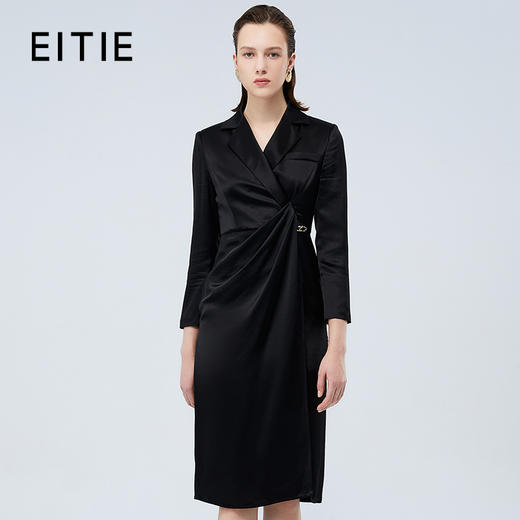 EITIE爱特爱秋季新款洋气修身显瘦百搭气质连衣裙7507214 商品图0