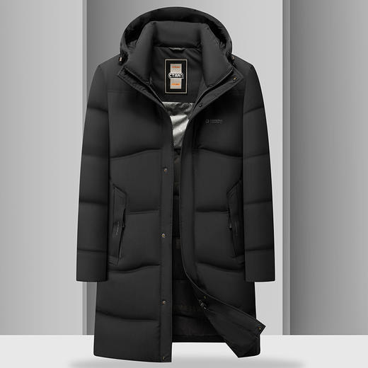 【可拆卸帽】【新款DKP】大依优型大码中长款羽绒服鸭绒休闲胖子大码男休闲宽松加肥加大上衣冬季外套 商品图8