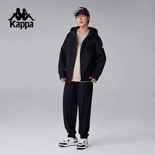 Kappa卡帕背靠背秋冬款防泼水运动上衣软壳防风衣加绒保暖外套男K0E72FJ43 商品图4