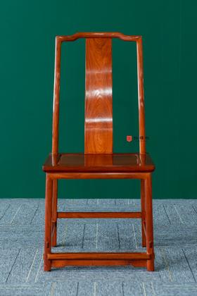 红桥红  家具严选  缅甸花梨（大果紫檀）【素面 S背 不出头 餐椅】