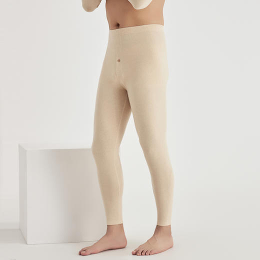 weyo秋冬新款男士290g天然彩棉圆领保暖衣套装B15305+B15406 商品图3