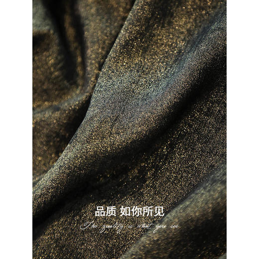 【限时秒杀】COCOBELLA[黑金]赫本风优雅小黑裙半高领假两件连衣裙FR0053 商品图4