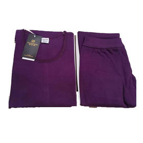 舒尔丹23052A-B纯棉圆领女内衣套装