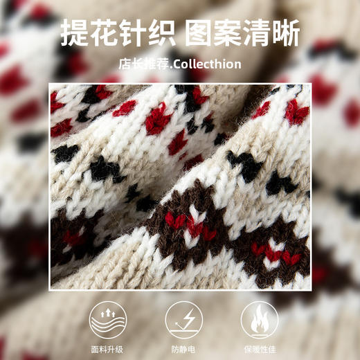 英伦风圣诞节帽子日系仿兔毛加绒加厚雷锋帽秋冬季韩版保暖护耳户外骑行滑雪帽子潮学生潮流百搭新款旅游必备小红书推荐 商品图3