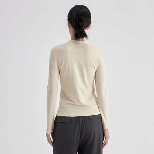 weyo秋冬男女同款色纺腈纶半高领上衣保暖打底T恤A17303、B17303 商品图3