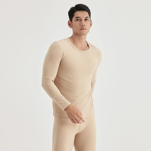 weyo秋冬新款男士200g天然彩棉圆领保暖衣套装B15301+B15402 商品图1