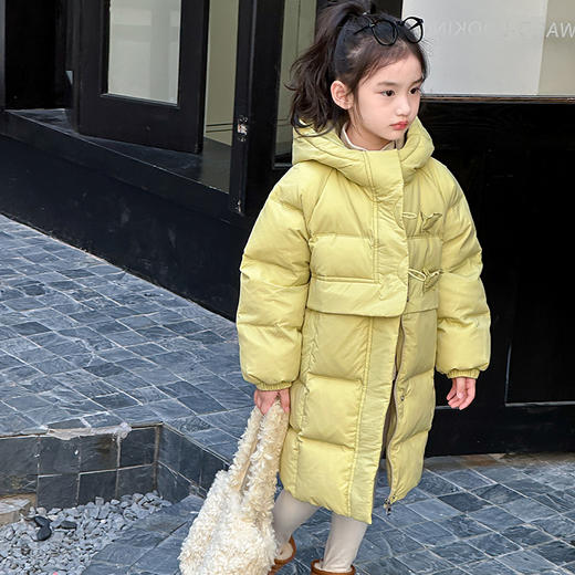 【YW】无忧购儿童韩版休闲小方块中长款羽绒服外套2410（截单后7天发货) 商品图6