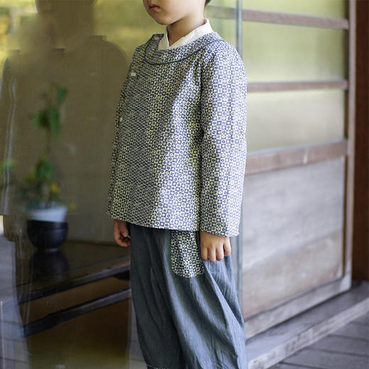 【东济堂衣养】原创中式衬衣男童宋代偏襟圆领上衣裤子套装 商品图2