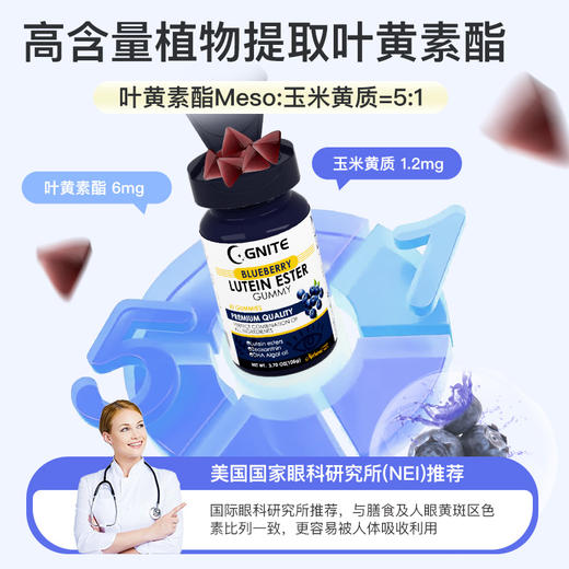 【深蓝专属】第三代小光盾蓝莓护眼维生素叶黄素儿童视力成人防蓝光软糖 商品图2