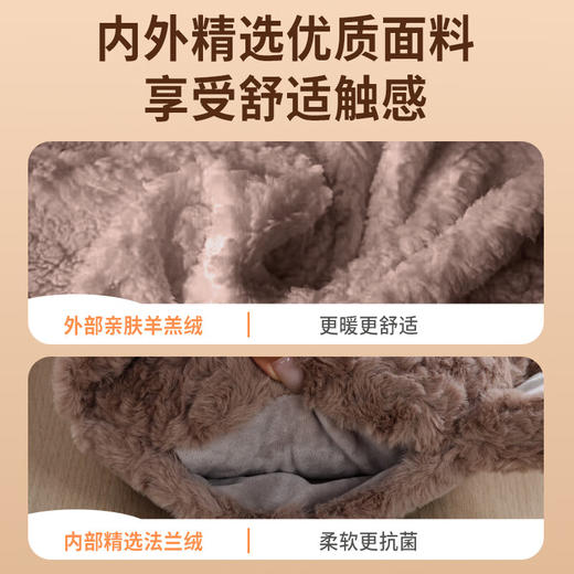 康佳 电热暖手袋暖手宝 KH2415 羊羔毛可拆套袋款-卡棕色 商品图3