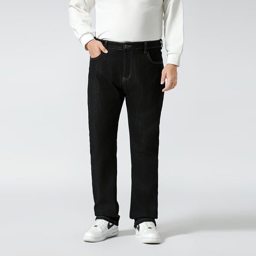 【加绒】【特大码】【新款DMR】大依优型大码男装牛仔裤加肥加大号宽松长裤舒适直筒胖子裤子 商品图3