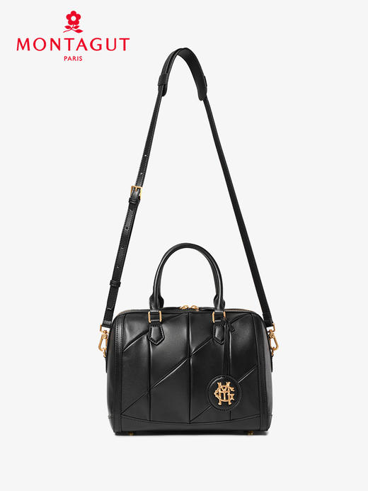 法国梦特娇冬新款秋冬斜挎包手提包真皮女士百搭时尚波士顿包 商品图0