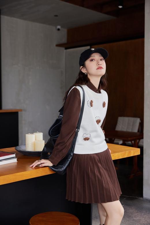 Stay2Weeks 韩系针织背心百褶连衣裙两件套装 19055 商品图4