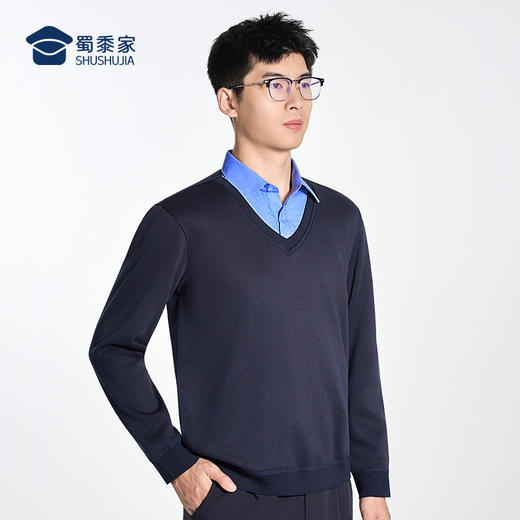 【通勤假两件毛衣】加绒保暖毛衫休闲弹力长袖打底衫MZ402 商品图10