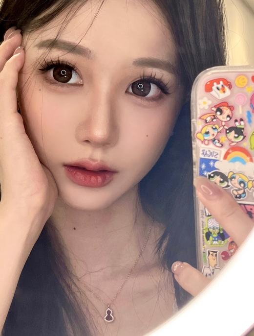 pinkg  半年抛美瞳 水晶棕 直径14.5mm着色13.8mm 商品图0