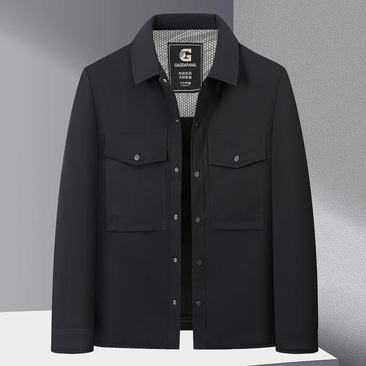 【新款DGD】大依优型大码翻领羽绒服夹克外套休闲胖子大码男休闲宽松加肥加大上衣 商品图4