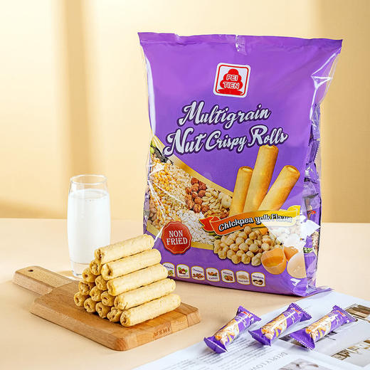 MM 山姆 北田（PeiTien）综合谷物坚果香脆卷（膨化食品）鹰嘴豆蛋黄口味 680g（10g*68） 商品图2
