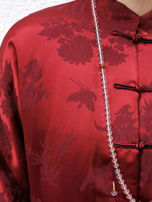 盛唐牡丹| 双面穿冠乐绉夹棉外套 商品图3