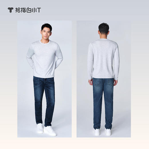 拇指白小T厚版可机洗长袖T恤无限系列 商品图1