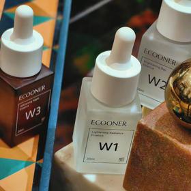 ECOONER壹可医研白白三剑客 w1烟酰胺/w2传明酸/w3熊果苷 20ml